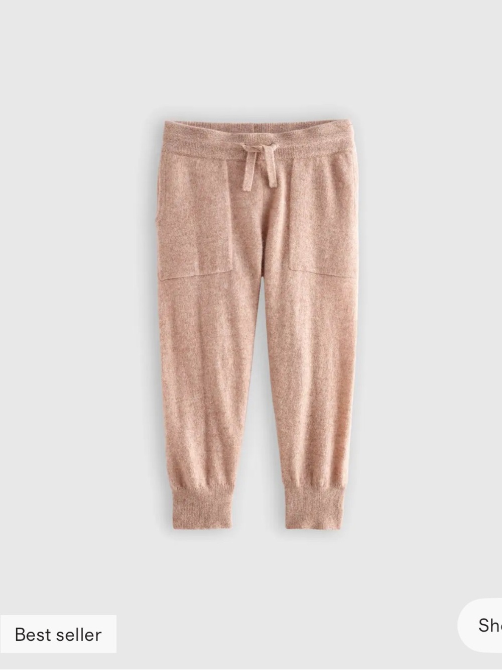 Quince Toddler Cozy Washable Cashmere Jogger Pants - Oatmeal 2T